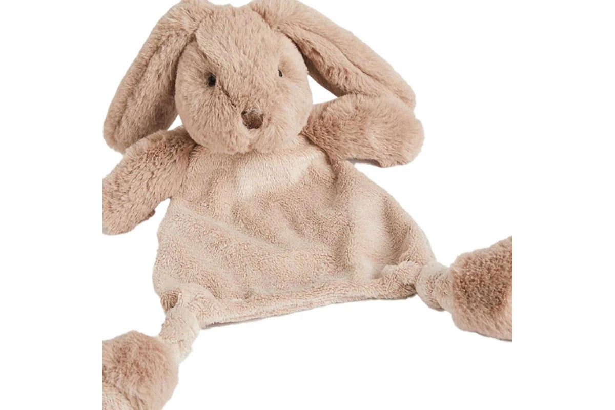 Jiggle & Giggle 33cm Bunny Comforter Teething Blanket Plush Toy Baby 0m+ (Taupe)