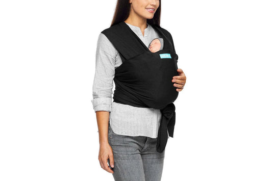Moby Classic Wrap Baby Newborn Cotton Fabric Body Travel Carrier (Black)