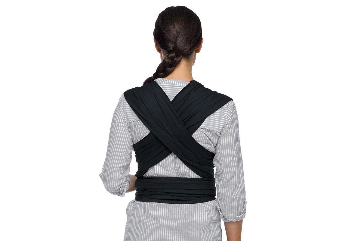 Moby Classic Wrap Baby Newborn Cotton Fabric Body Travel Carrier (Black)