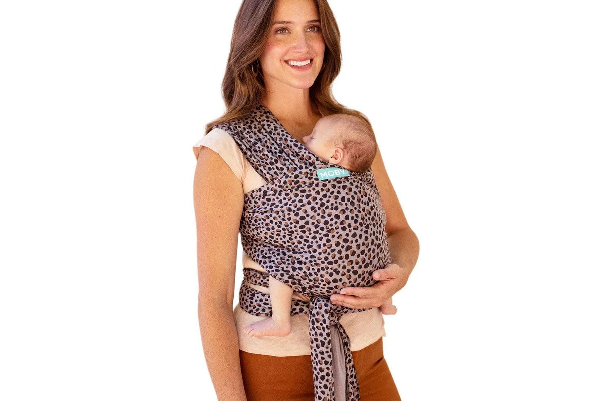 Moby Classic Wrap Baby Newborn Cotton Fabric Body Travel Carrier (Leopard)