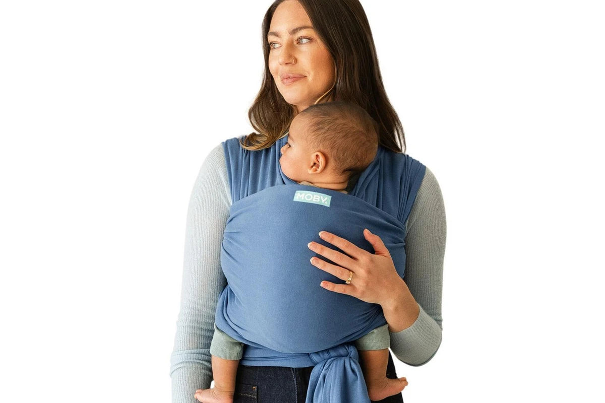 Moby Classic Wrap Ocean 100% Cotton Soft Baby/Newborn Sling Carrier (Blue)