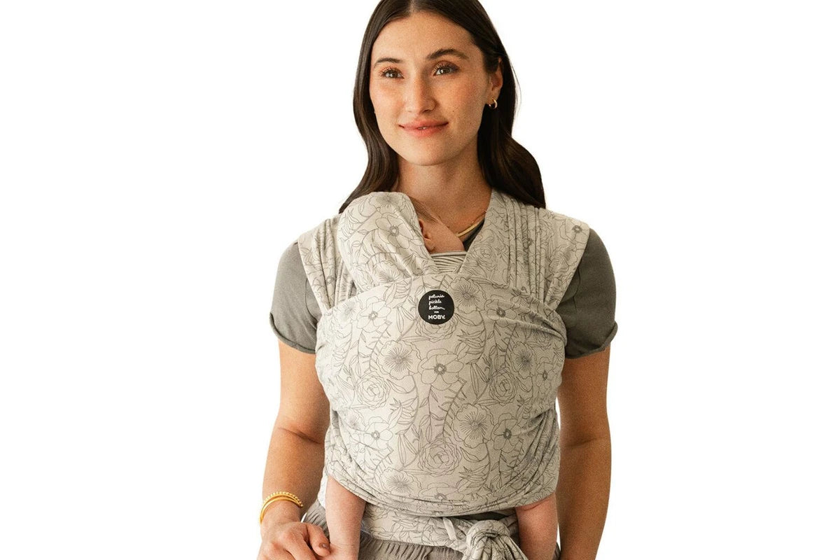 Moby Classic Wrap 100% Cotton Soft Baby/Newborn Sling Carrier (Poppies)