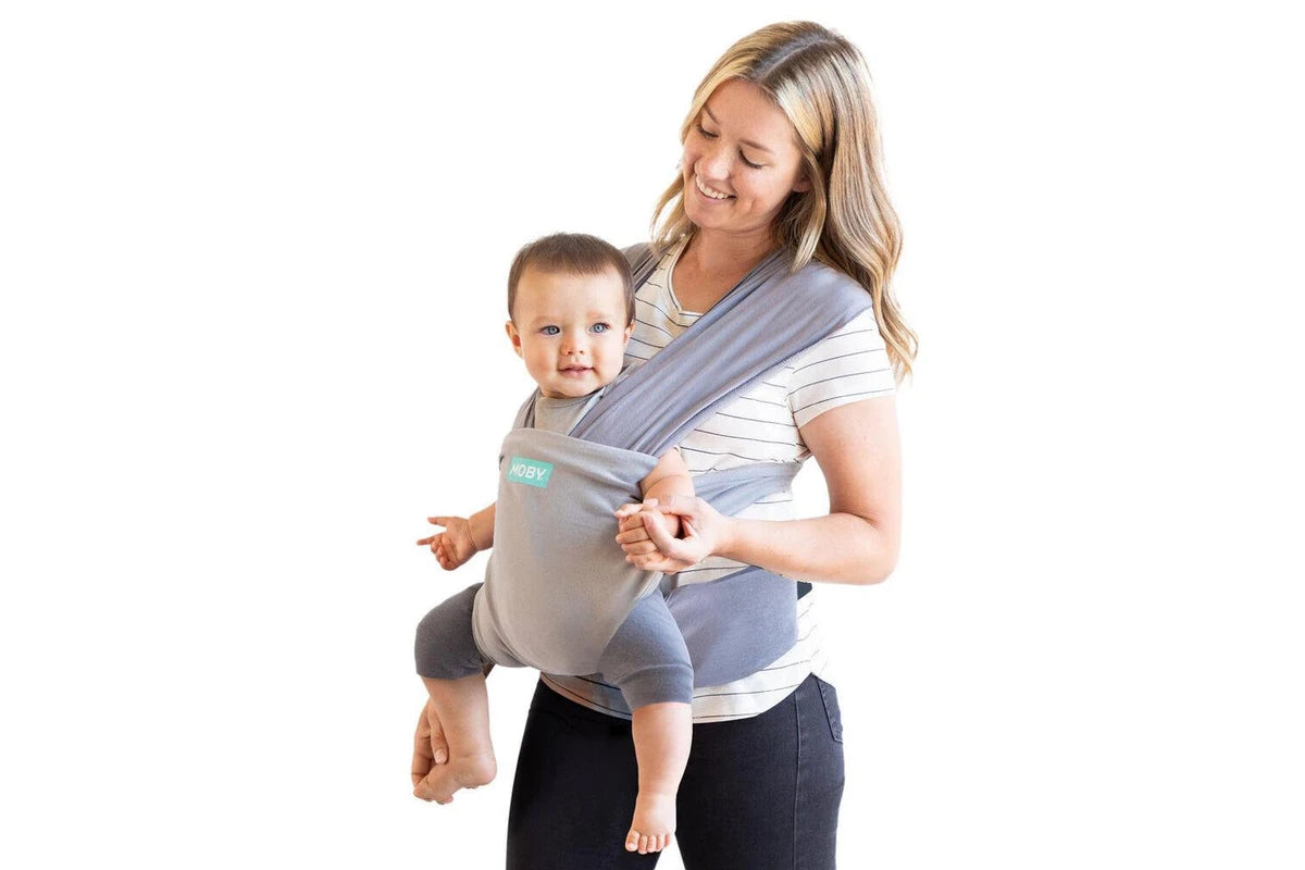 Moby Easy Wrap Smoked Pearl Hybrid Cotton Baby/Newborn/Infant Carrier (Grey)