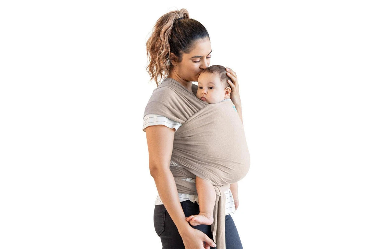 Moby Element Wrap Taupe Featherknit Soft Baby/Newborn Carrier (Beige)