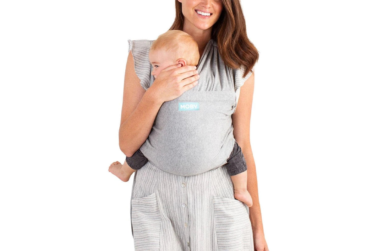 Moby Fit One Size Baby Newborn/Toddler Carrier Up to 13.6kg (Grey)