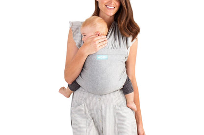 Moby Fit One Size Baby Newborn/Toddler Carrier Up to 13.6kg (Grey)