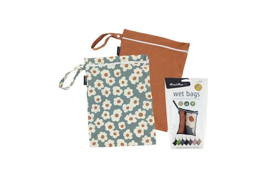 Mum 2 Mum Wet Bag - All Flower/Rust (2 Pack)