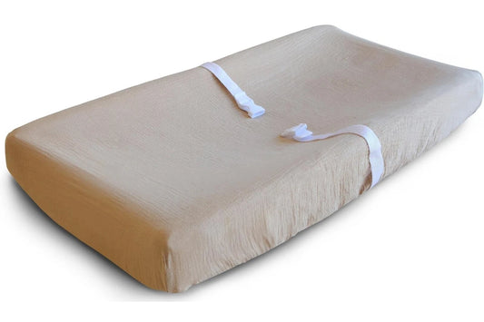 Mushie Changing Pad Cover (Pale Taupe)