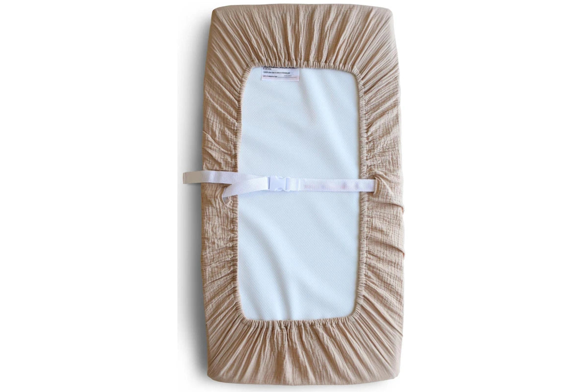 Mushie Changing Pad Cover (Pale Taupe)