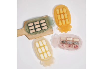 Haakaa Pineapple Silicone Nibble Tray (Blush, Peagreen, Banana) (with Label Slot)