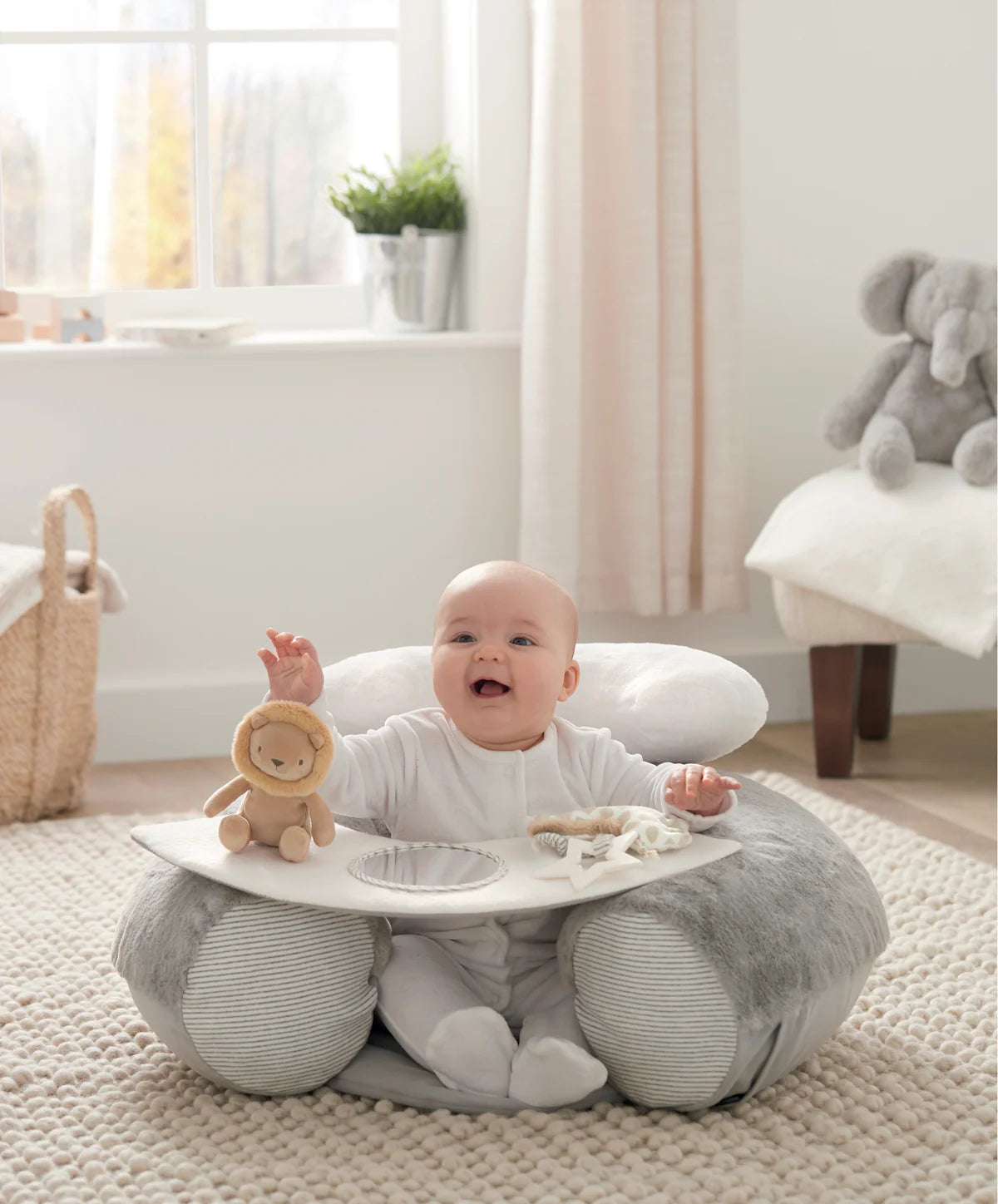 Mamas & Papas Sit & Play Baby Floor Seat - Welcome to the World Elephant