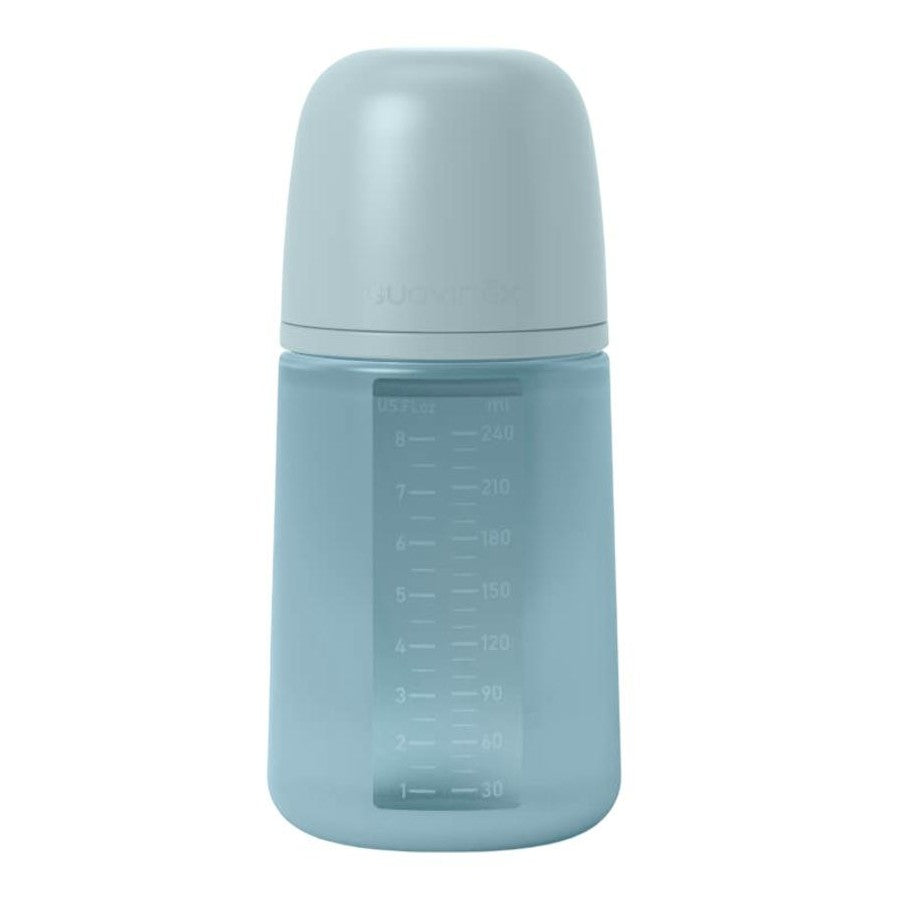 Suavinex Colour Essence Silicone Bottle 240ml Medium Flow 3+ Months (Blue)