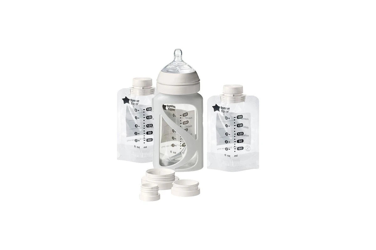 Tommee Tippee Breast Milk Teats Holder Pouch Starter Set w Sterilised Pouches