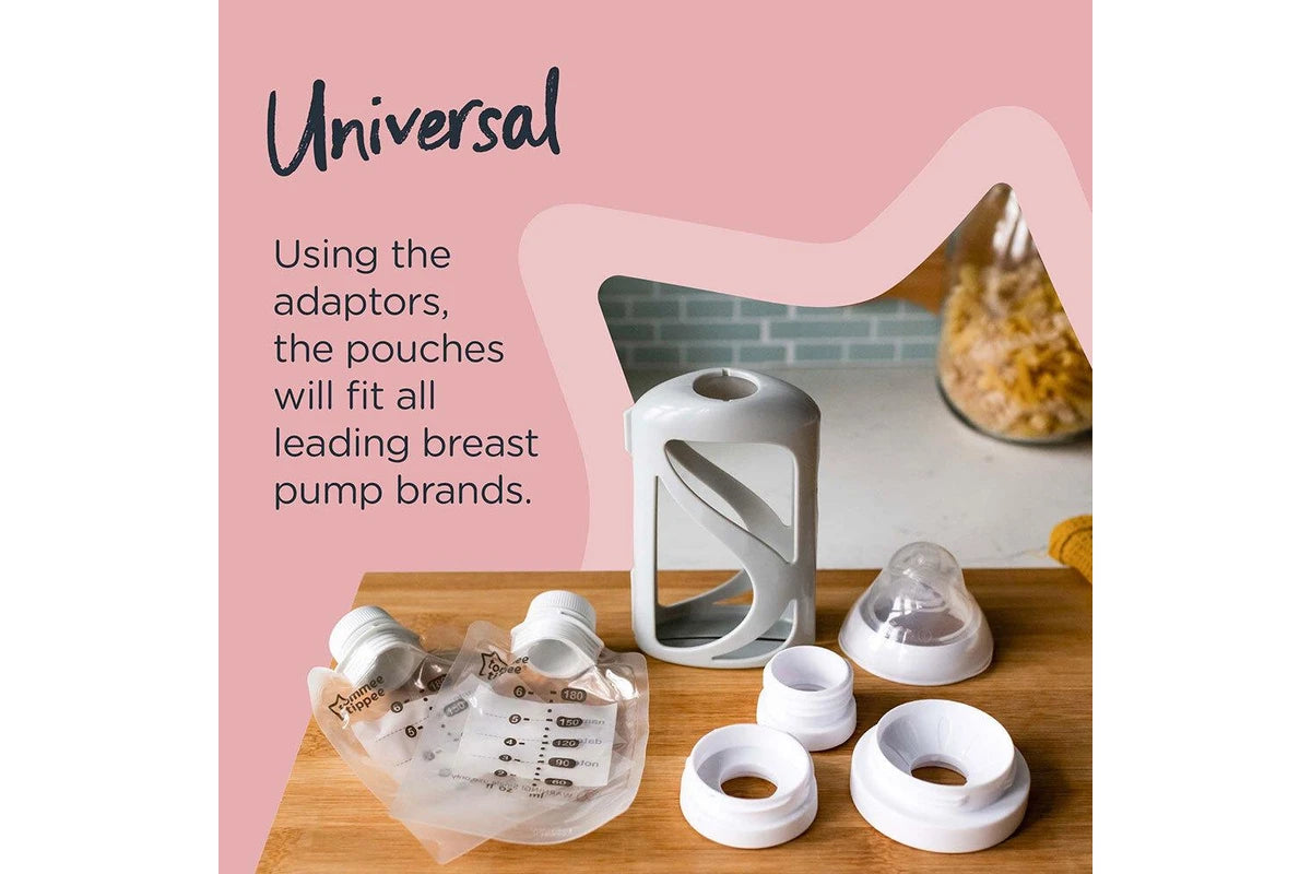 Tommee Tippee Breast Milk Teats Holder Pouch Starter Set w Sterilised Pouches