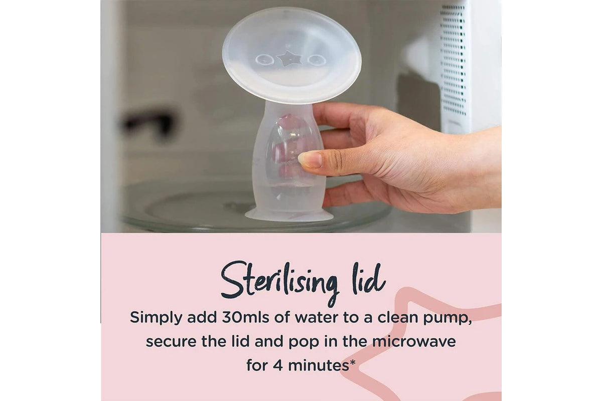 Tommee Tippee Silicone Manual Breast Pump Milk Saver w Sterilising Lid 100mL