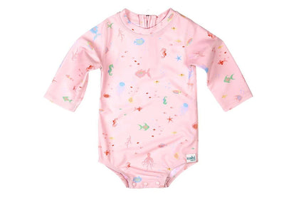 Toshi Swim Baby Onesie Long Sleeve Classic Coral