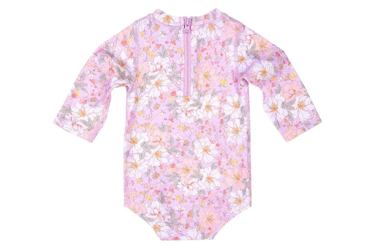 Toshi Swim Baby Onesie Long Sleeve Classic Dahlia