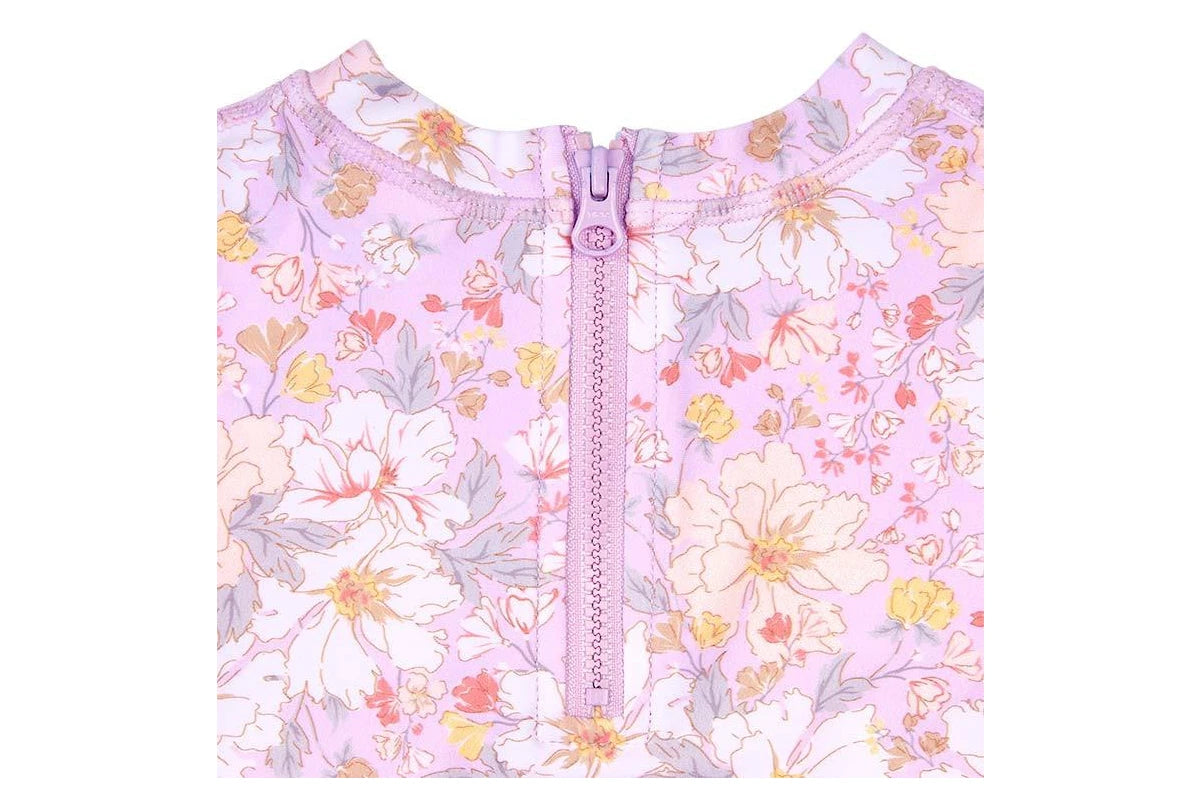 Toshi Swim Baby Onesie Long Sleeve Classic Dahlia