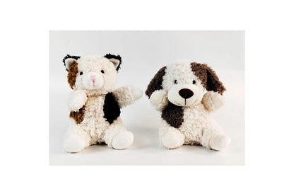 Urban Curly Dog 18cm Soft Toy Kids Children Animal Fun Play Plush (White & Brown)
