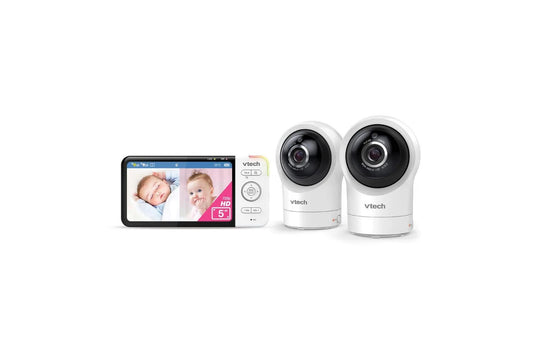VTech 2-Camera 5 Inch HD Pan & Tilt Video Baby Monitor w Remote Access 720p