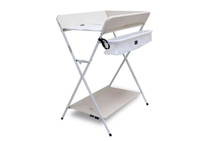 Valco Baby Change Table Folding Compact With Removable Mat Safety Harness (Ivory)