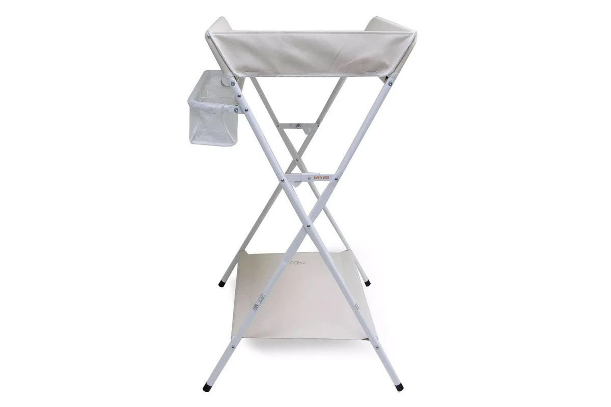 Valco Baby Change Table Folding Compact With Removable Mat Safety Harness (Ivory)