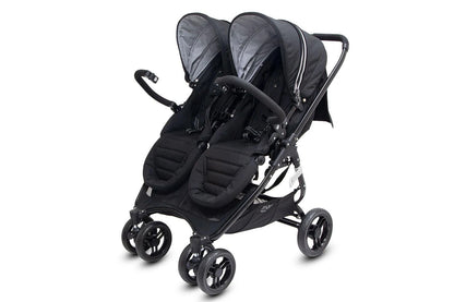 Valco Baby Snap Ultra Duo Foldable Pram Adjustable Seat Newborn Twin Coal (Black)
