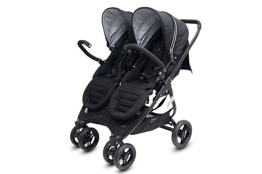Valco Baby Snap Ultra Duo Foldable Pram Adjustable Seat Newborn Twin Coal (Black)