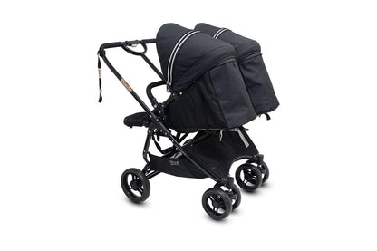 Valco Baby Snap Ultra Duo Foldable Pram Adjustable Seat Newborn Twin Coal (Black)