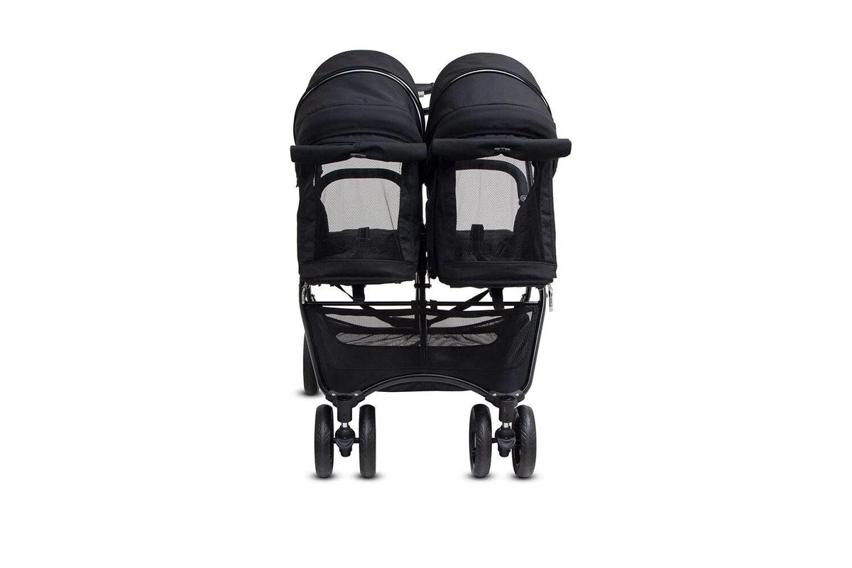 Valco Baby Snap Ultra Duo Foldable Pram Adjustable Seat Newborn Twin Coal (Black)