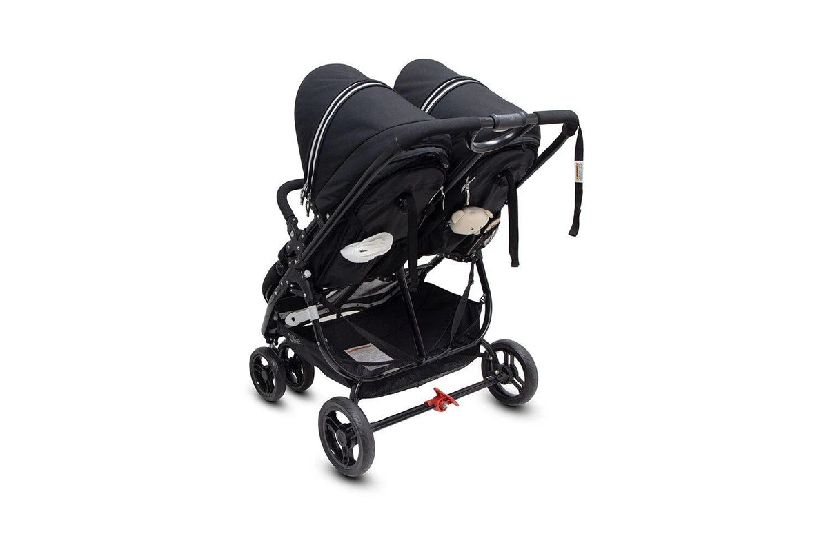 Valco Baby Snap Ultra Duo Foldable Pram Adjustable Seat Newborn Twin Coal (Black)