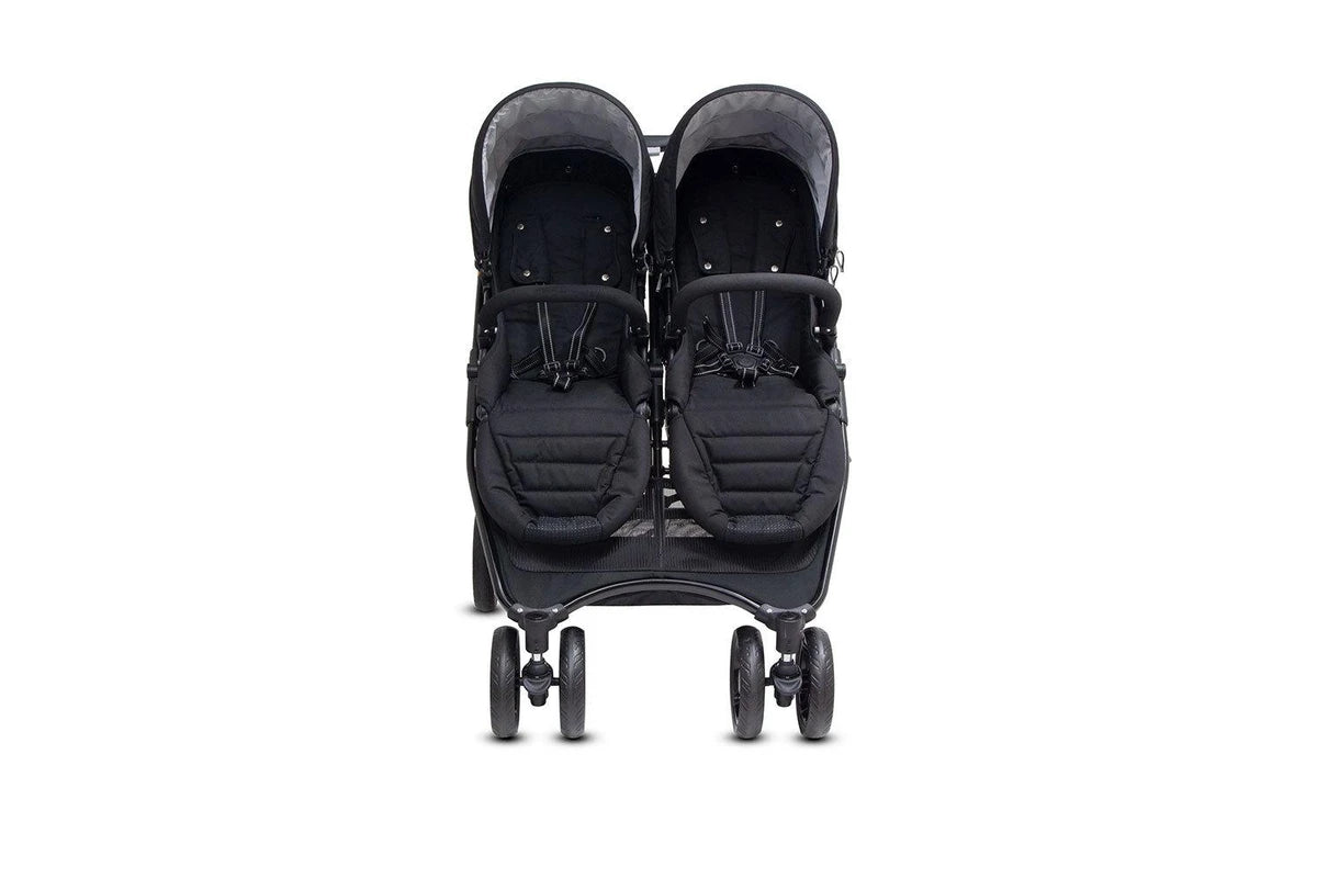 Valco Baby Snap Ultra Duo Foldable Pram Adjustable Seat Newborn Twin Coal (Black)