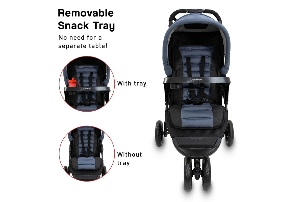 Veebee 3-Wheel Navigator Stroller (Glacier)