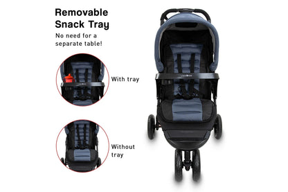 Veebee 3-Wheel Navigator Stroller (Glacier)