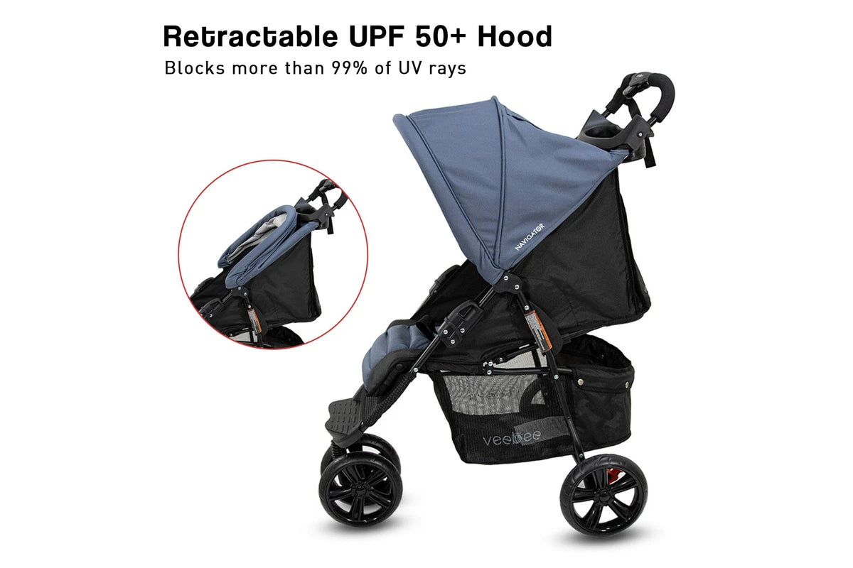 Veebee 3-Wheel Navigator Stroller (Glacier)