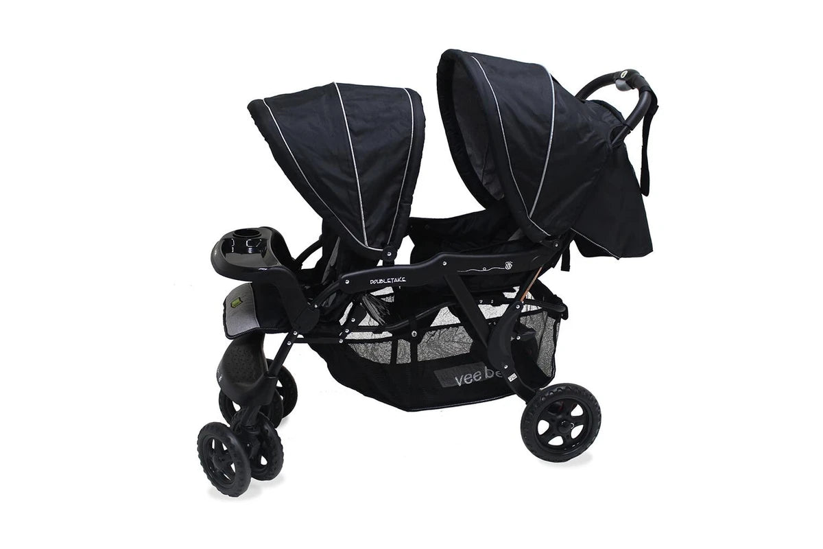 Veebee Doubletake Pram Tandem Twin Stroller Baby Infant Toddler (Salt & Pepper)