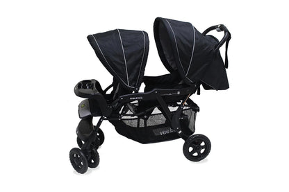 Veebee Doubletake Pram Tandem Twin Stroller Baby Infant Toddler (Salt & Pepper)
