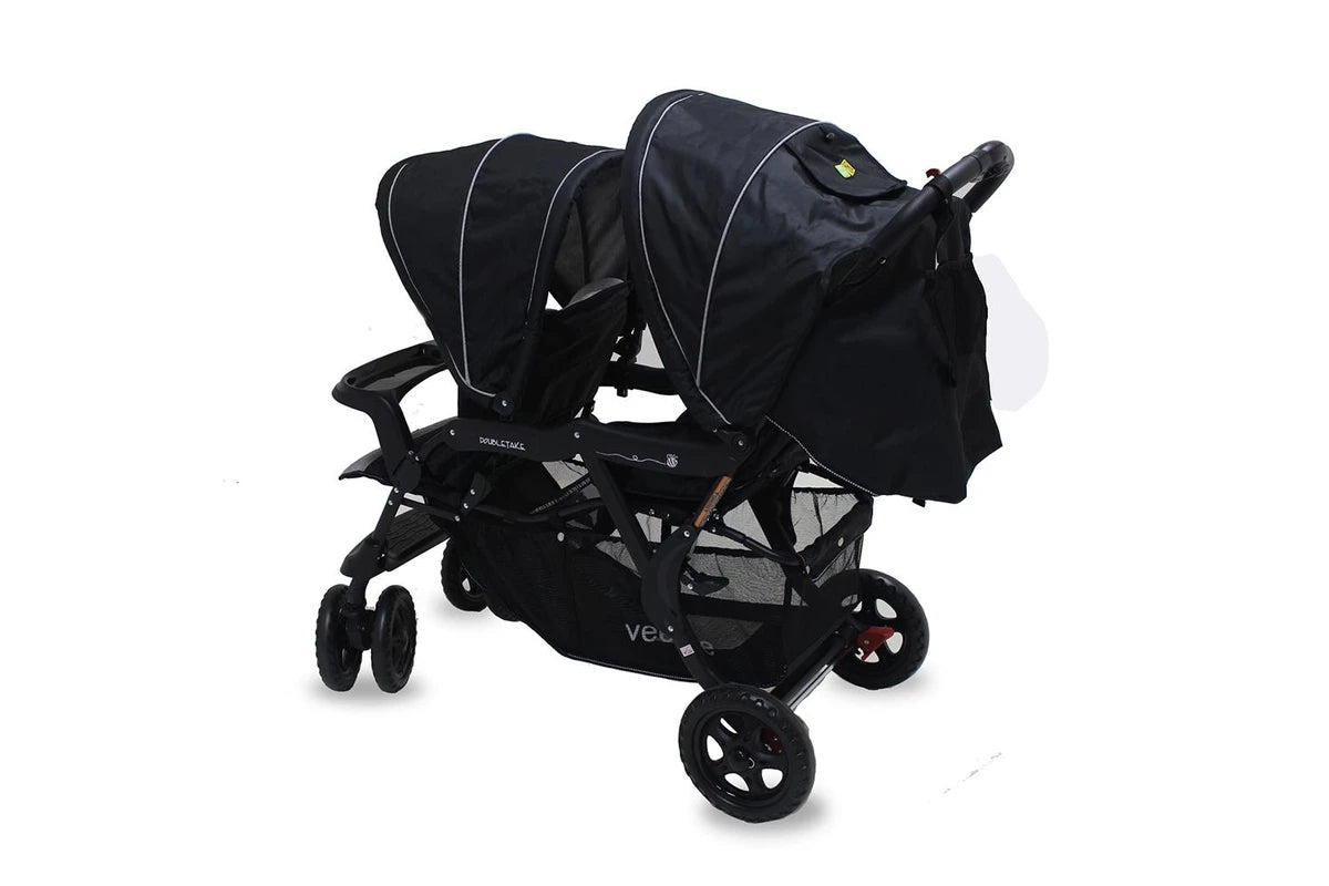 Veebee Doubletake Pram Tandem Twin Stroller Baby Infant Toddler (Salt & Pepper)