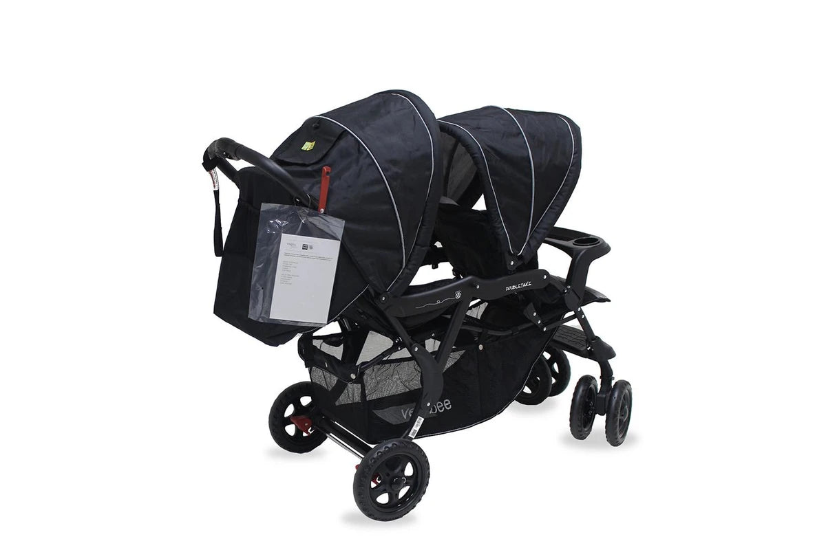 Veebee Doubletake Pram Tandem Twin Stroller Baby Infant Toddler (Salt & Pepper)