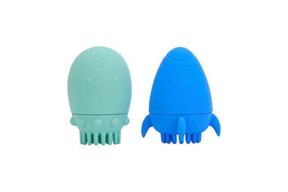 Annabel Trends Silicone Baby Bath Time Toy Rocket Squid & Octopus Lion Combo Set