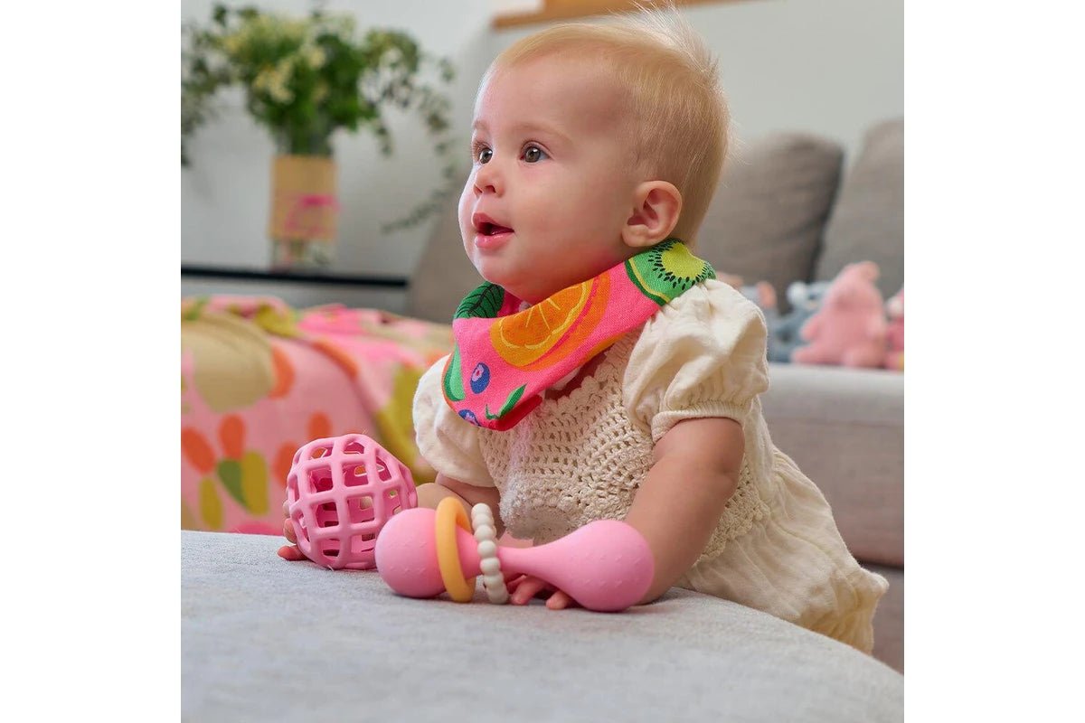 Annabel Trends Silicone Ball Teether Baby Infant Teething Toy 8cm 3m+ - 2 COLOURS