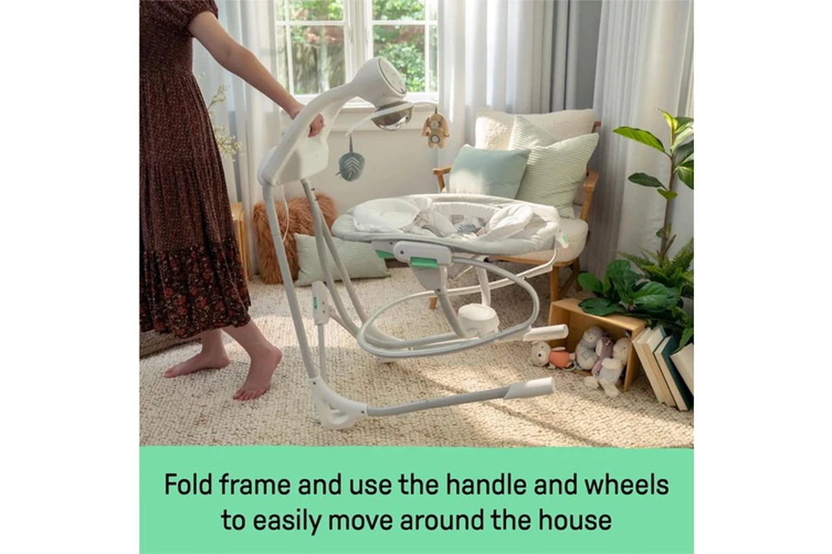 Ingenuity InLighten Baby/Newborn Soothing Swing And Rocker - Remy White/Grey 0m+