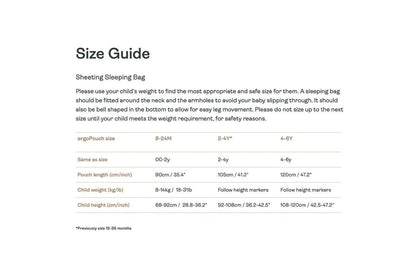 ErgoPouch Sleep Suit Bag TOG 3.5 Baby Infant Breathable Willow