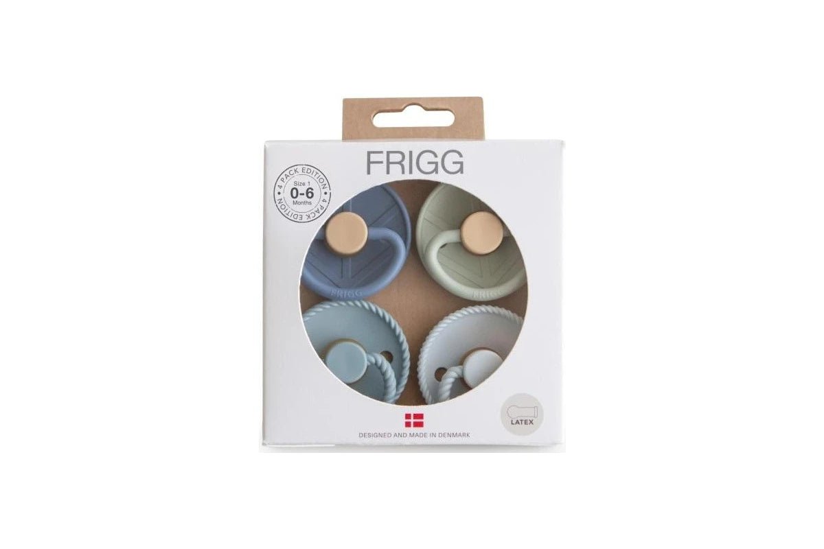 Frigg Latex Pacifiers 4 Pack - Skyline Serenity (0-6 months)