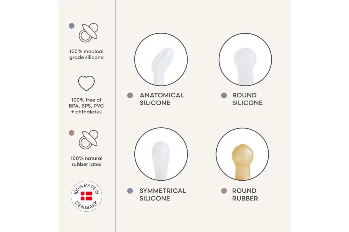 Frigg Latex Pacifiers 4 Pack - Skyline Serenity (0-6 months)