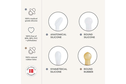 Frigg Latex Pacifiers 4 Pack - Skyline Serenity (0-6 months)