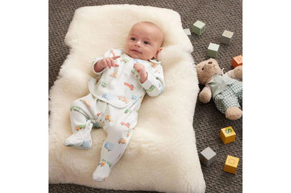 Jiggle & Giggle Baby Trucking Along Romper Comforter 100% Cotton (Blue)