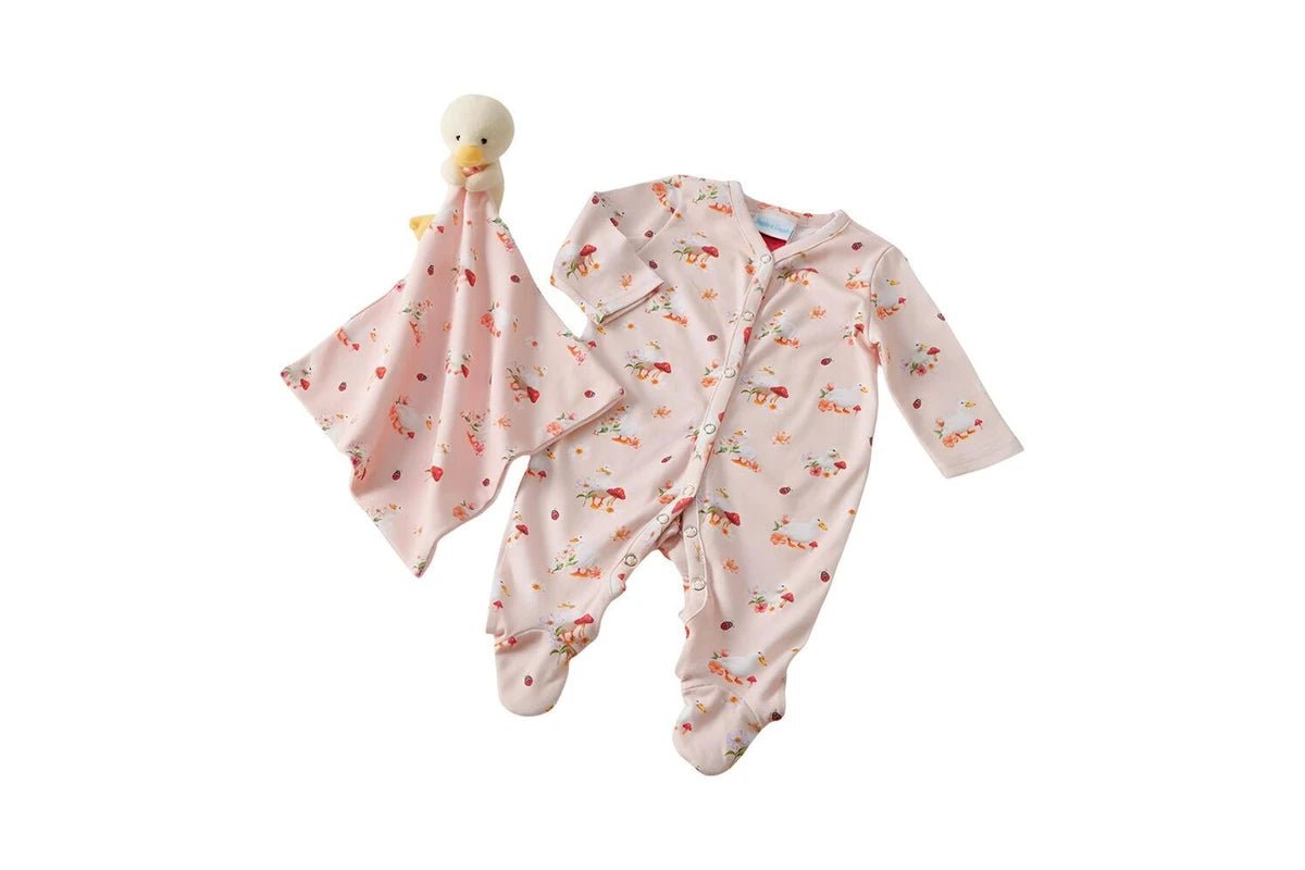 Jiggle & Giggle Baby Waddling Around Romper Comforter 100% Cotton (Pink)