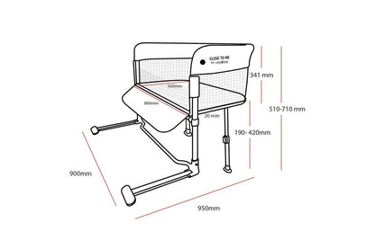 VeeBee 95cm Close To Me Co-Sleeper Bassinet 0-5m Baby Newborn Folding Adjustable